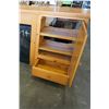 Image 3 : PINE 8FT LONG FIREPLACE MANTLE W/ STORAGE AND DIMPLEX ELECTRIC FIRE PLACE