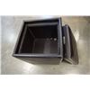 Image 2 : BLACK LEATHER STORAGE OTTOMAN