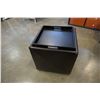 Image 3 : BLACK LEATHER STORAGE OTTOMAN