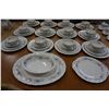 Image 1 : 12 PLACE SETTING PARAGON CHINA ROMANCE DINNER SET AND 3 PLATTERS, 62 PIECE MADE IN ENGLAND