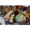Image 1 : GLOBE AND BOX OF ESTATE GOODS