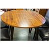 Image 3 : MORDERN DROP LEAF DINING TABLE W/ 4 LEATHER CHAIRS
