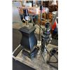 Image 3 : METAL TRAY, COFFEE POT, WINE RACK, CANDELABRA AND LAMP