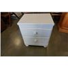 Image 1 : WHITE 2 DRAWER NIGHTSTAND