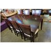 Image 1 : MODERN DINING TABLE W/ 6 CHAIRS AND JACK KNIFE LEAF