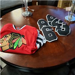 NEW CHICAGO BLACKHAWKS HOME JERSEY WITH IRON ON NUMBERS