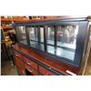 Image 2 : BLACK MODERN 4 DRAWER SERVER W/ MIRROED HUTCH