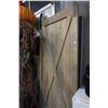 Image 1 : 36 INCH BARN DOOR WITH TOP RAIL AND HARDWARE