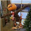 Image 1 : MOVIE SET PROP PUMPKIN HEAD TWIG DECORATION, 6 FEET TALL 8 FOOT WIDE