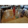 Image 1 : 4 LARGE GLASS VASES