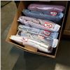 Image 1 : BOX OF 6 NEW ASSORTED CURTAIN PANELS, RING TYPE