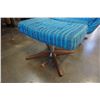 Image 3 : MCM BLUE CHANNEL BACK SWED FURN SLATTE MOBLER AB CHAIR AND FOOT STOOL