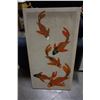 Image 1 : SIGNED SHAHEEN KOI FISH ON FABRIC