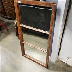 DECORATIVE MIRROR MADE FROM ANTIQUE WINOW W/ LATCH