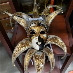 AUTHENTIC PAPERMACHE JESTER MASK