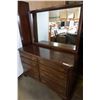 Image 1 : 8 DRAWER ETHAN ALLEN DRESSER W/ MIRROR ON CASTORS