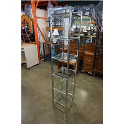 METAL 6 TIER GLASS SHELF