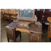 Image 2 : ANTIQUE WALNUT VANITY W/ MIRROR