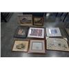 Image 1 : 8 VINTAGE WATERCOLORS AND PRINTS