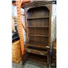 Image 2 : WOOD BOOKSHELF, ONE DRAWER 2 DOOR