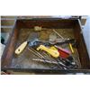 Image 2 : HAND CARVED TOOL BOX W/ TOOLS