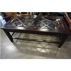 MODERN GLASS TOP COFFEE TABLE