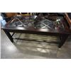 Image 1 : MODERN GLASS TOP COFFEE TABLE