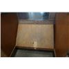 Image 3 : ANTIQUE WATERFALL DOUBLE PEDESTAL VANITY W/ MIRROR