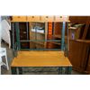 Image 2 : GREEN METAL AND WOOD BAKERS RACK