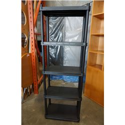 5 TIER BLACK PLASTIC SHELF