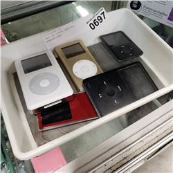 TRAY OF IPODS VARIOUS GENERATIONS