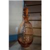 Image 2 : SILVER OVERLAY GREEN GLASS VASE AND COLORED GLASS DECANTER