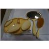 Image 1 : FRENCH IVORY VANITY SET TRAY, BRUSHES AND MIRROR