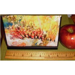 Fall landscape original small painting on canvas with frame by LangdonArt -petite peinture originale