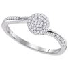Image 1 : 10KT White Gold 0.15CT DIAMOND FASHION RING
