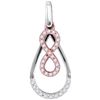Image 1 : 10KT White Gold Two Tone 0.21CTW DIAMOND FASHION PENDAN