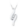 Image 1 : 10KT White Gold 0.15CTW DIAMOND FASHION PENDANT