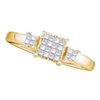 Image 1 : 10K White-gold 0.04CTW ROUND DIAMOND LADIES CLUSTER FAS