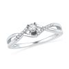 Image 1 : 10KT White Gold 0.16CTW DIAMOND FASHION RING
