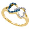 Image 1 : 10K Yellow-gold 0.15CTW DIAMOND FASHION RING