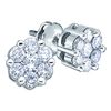 Image 1 : 10KT Yellow Gold 0.15CTW ROUND DIAMOND LADIES FLOWER EA