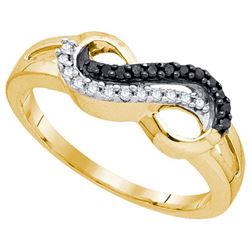 10K Yellow-gold 0.15CTW DIAMOND INFINITY RING