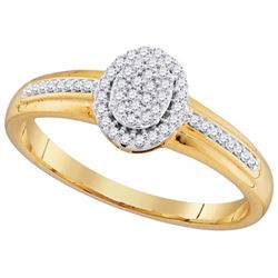 10KT White Gold 0.15CTW DIAMOND MICRO-PAVE BRIDAL RING