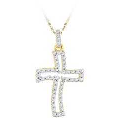 10K Yellow-gold 0.25CTW DIAMOND FASHION PENDANT