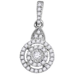 10KT White Gold 0.20CTW DIAMOND FASHION PENDANT