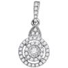 Image 1 : 10KT White Gold 0.20CTW DIAMOND FASHION PENDANT