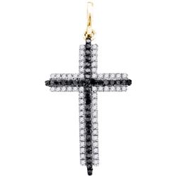 10K Yellow-gold 0.23CTW DIAMOND CROSS PENDANT