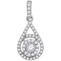 10KT White Gold 0.25CTW DIAMOND FASHION PENDANT