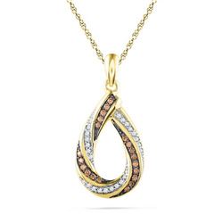 10K Yellow-gold 0.25CTW DIAMOND FASHION PENDANT
