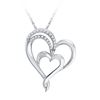 Image 1 : 10KT White Gold 0.12CTW DIAMOND FASHION PENDANT